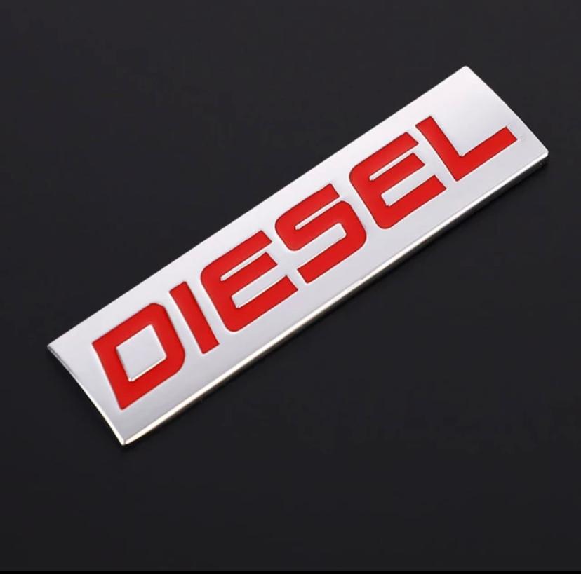 1PC Diesel Sticker Sign Logo 7.7 x 2cm Car Bike Metal Diesel Sign Car Emblem Premium Auto Racing Sport Sticker 3D Badge.