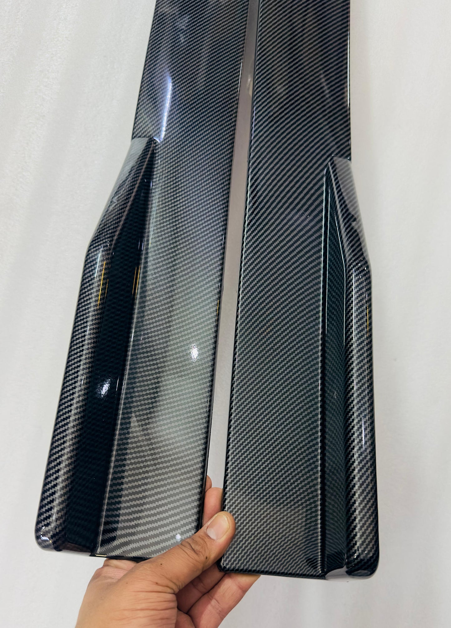 120 cm Left/Right Carbon Splitters Diffuser Winglet Wings Bumper Kit Side Bumper Lip Splitter Bumper Splitter Spoiler Wings Splitter Universal 120cm Splitter for Car Protection