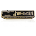 1941-GOLD Black Sticker 4x4 Full TIME Metal Logo 15cmx2.5cm Car Metal Emblem 3D Badge Auto Racing Sport Sticker Grand Tourer Decal