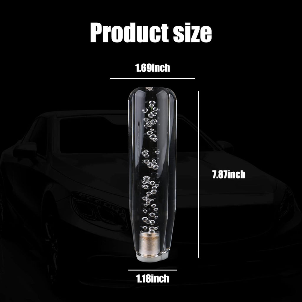 20cm RGB LED Gear Knob Crystal Gear Shift Knob Transparent Bubble Gear Shifter Multicolor Gradient LED Shift Knob Universal Car Interior RGB LED Gear Knob.