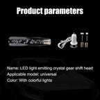 20cm RGB LED Gear Knob Crystal Gear Shift Knob Transparent Bubble Gear Shifter Multicolor Gradient LED Shift Knob Universal Car Interior RGB LED Gear Knob.