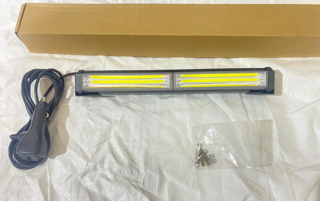 White White 2COB LED BAR Strobe Light 12V 40w/Pair LED Flasher, Mini Light Bar for SUV's 4X4 Trucks Universal 2 COB Flasher