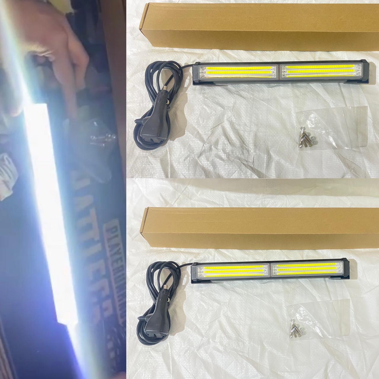 White White 2COB LED BAR Strobe Light 12V 40w/Pair LED Flasher, Mini Light Bar for SUV's 4X4 Trucks Universal 2 COB Flasher