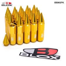 20PC YELLOW1.25 LUG NUTS Car Extended Forged Aluminum Tuner BLOX LUG Nuts For Hyundai Kia Honda Scorpio &amp; Mahindra Racing Wheel Lug Nut