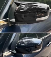 ABS QUALITY BLACK BATMAN SIDE MIRROR COVER FOR MARUTI SUZUKI SWIFT SUZUKI FRONX SUZUKI BALENO SUZUKI GRAND VITARA COVER-2018 ONWARDS 2 Pieces