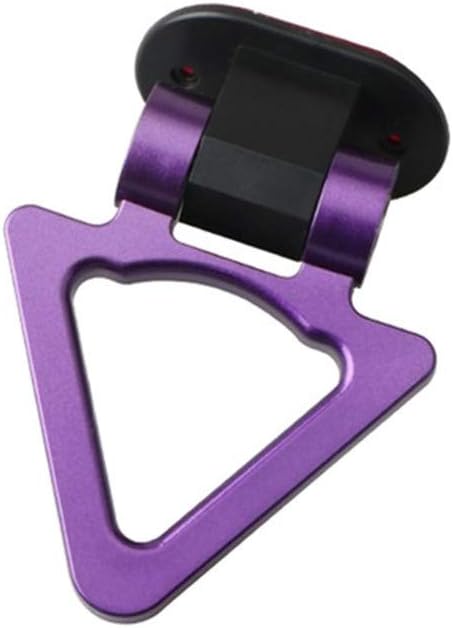 PURPLE Triangle Dummy Hook Car Bumper PVC Tow Hook Universal Decorative Racing Style Trailer Hook Sticker Rear Tow Strap Tow Hook-1 Piece Attractive Hook