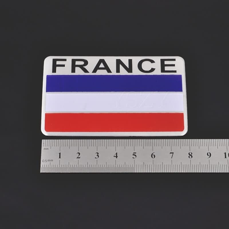 France Flag 3D Sticker (5cmx8cm) for Car Bike Laptop Emblem, France Flag Sticker Badge Universal Auto Racing Sports Logo Grand Tourer Decal Auto Accessories.