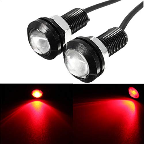 Red Eagle Eye Light 18mm Eagle Eye LED Lights 9W DRL Daytime Running Lights Backup Reversing Parking Signal Automobiles Lamps for Motorbike LED Universal Eagle Light