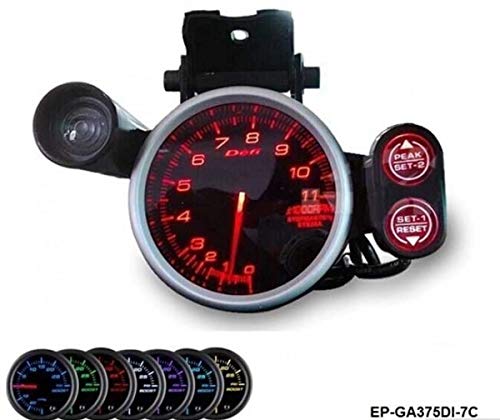 Tiger RPM Meter, Speedometer Tacho Gauge (Black)