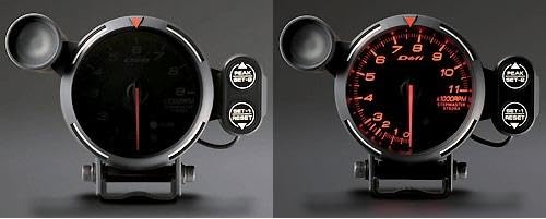 Tiger RPM Meter, Speedometer Tacho Gauge (Black)
