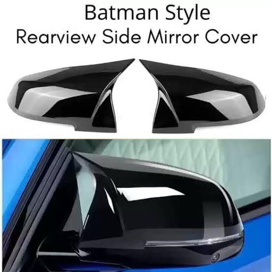 ABS QUALITY BLACK BATMAN SIDE MIRROR COVER FOR MARUTI SUZUKI SWIFT SUZUKI FRONX SUZUKI BALENO SUZUKI GRAND VITARA COVER-2018 ONWARDS 2 Pieces