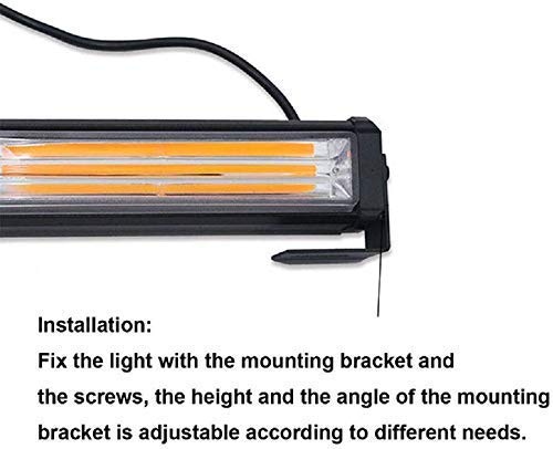 4COB Led Traffic Advisor Strobe Light Bar White White Light 24" 12V 40w LED Flasher, Mini Light Bar for SUVs 4x4 Trucks