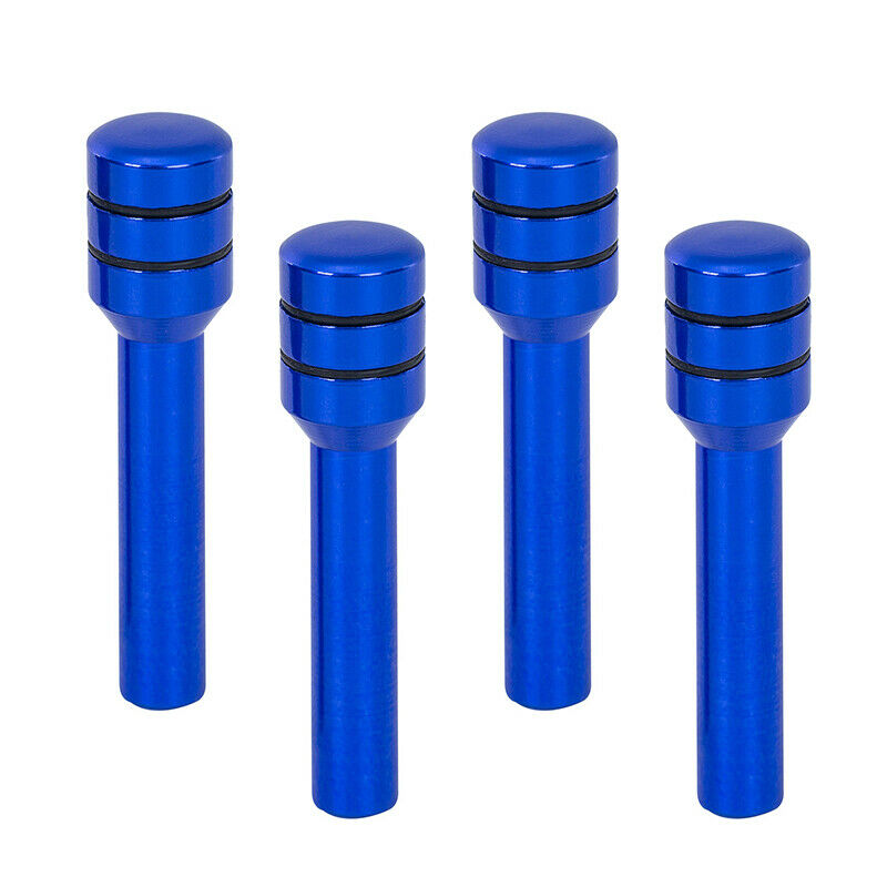 4PC BLUE Aluminum Alloy Car Door Lock Pins Car Interior Decorative Door Lock Pull Pin Auto Accessory Universal for All Cars Auto Accessories.