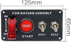 ToggleSwitch WiD Aircraft Safety Cover Rocker Toggle Switch 12V 20A Car Auto Racing ON/Off ToggleSwitch LED Light Illuminated 3Pin for All Vehicles (RED Pilot TOGGLE Switch 1PC)