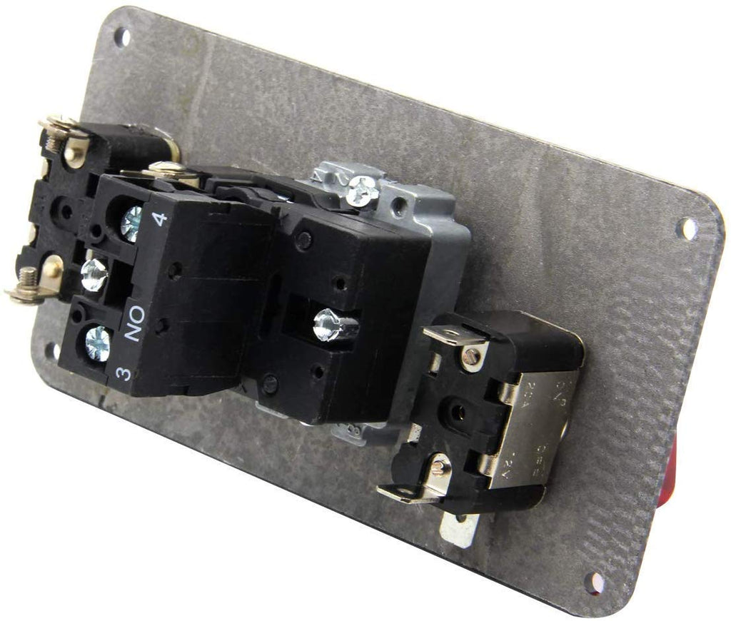 12V 4IN1 Racing Car Ignition Switch Panel with Engine Push Button Ignition Starter Switches Panel 4 in 1 Carbon Fiber Toggle Switches for Car Boat Vehicle Truck Trailer Yacht Ship SUV Caravan