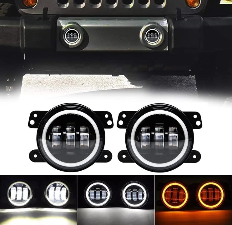 4 INCH LED FOG LAMPS LIGHTS, 60 (Watt) UNIVERSAL FOR ALL CAR Adjustable Beam With 60W Cree LED (With DRL & Turn Indicator.