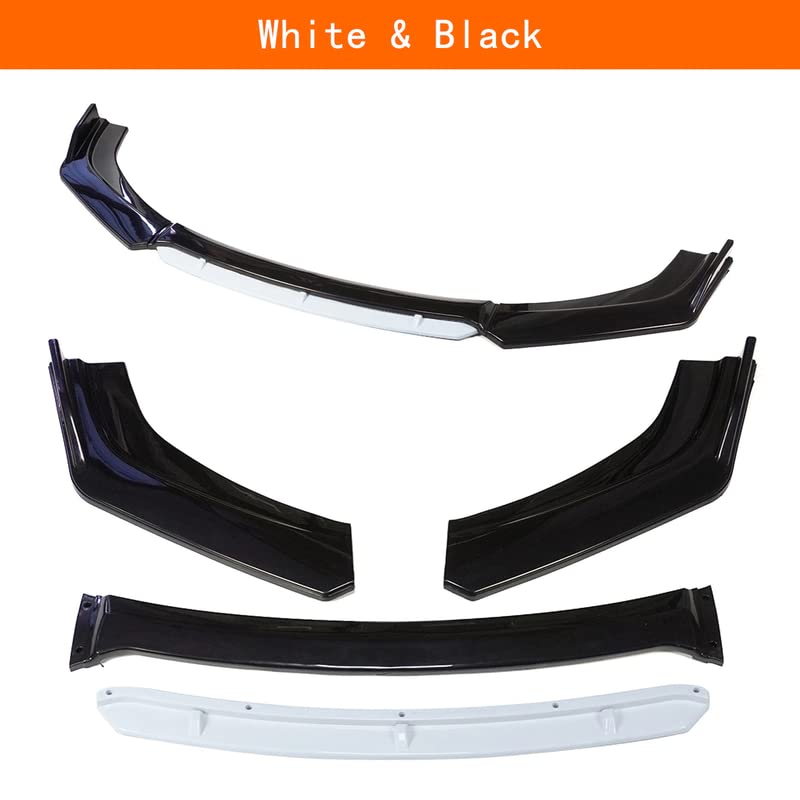 4pcs Car Front Bumper Splitter Universal Durable Car Front Lip Chin Bumper Body Kit, Universal Front Bumper Lip Splitter Protection Splitter Spoiler