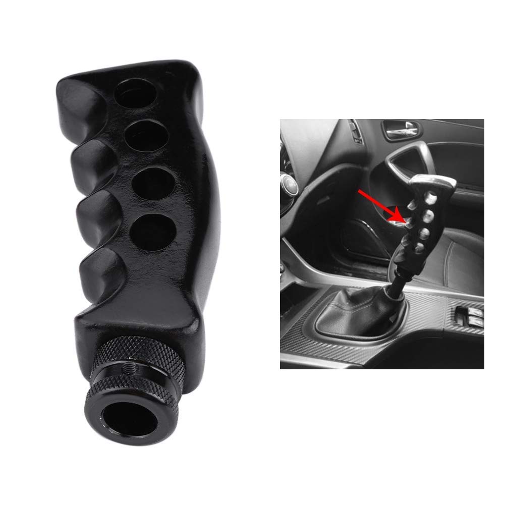 Black Gun Grip Knife Handle Gear Shift Knob Manual Transmission Car Shifter Kit Aluminum Manual Handle Shifter Lever Universal Gear Shifter Auto Accessories