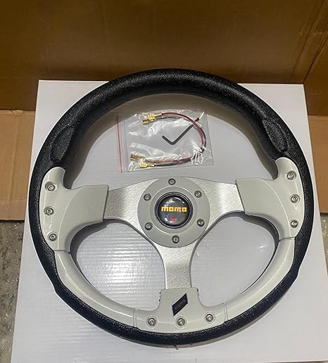 MOMO 12INCH Universal Steering Wheel for Sports Car Look Rally Race Off Road with HUB Free