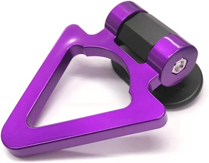 PURPLE Triangle Dummy Hook Car Bumper PVC Tow Hook Universal Decorative Racing Style Trailer Hook Sticker Rear Tow Strap Tow Hook-1 Piece Attractive Hook
