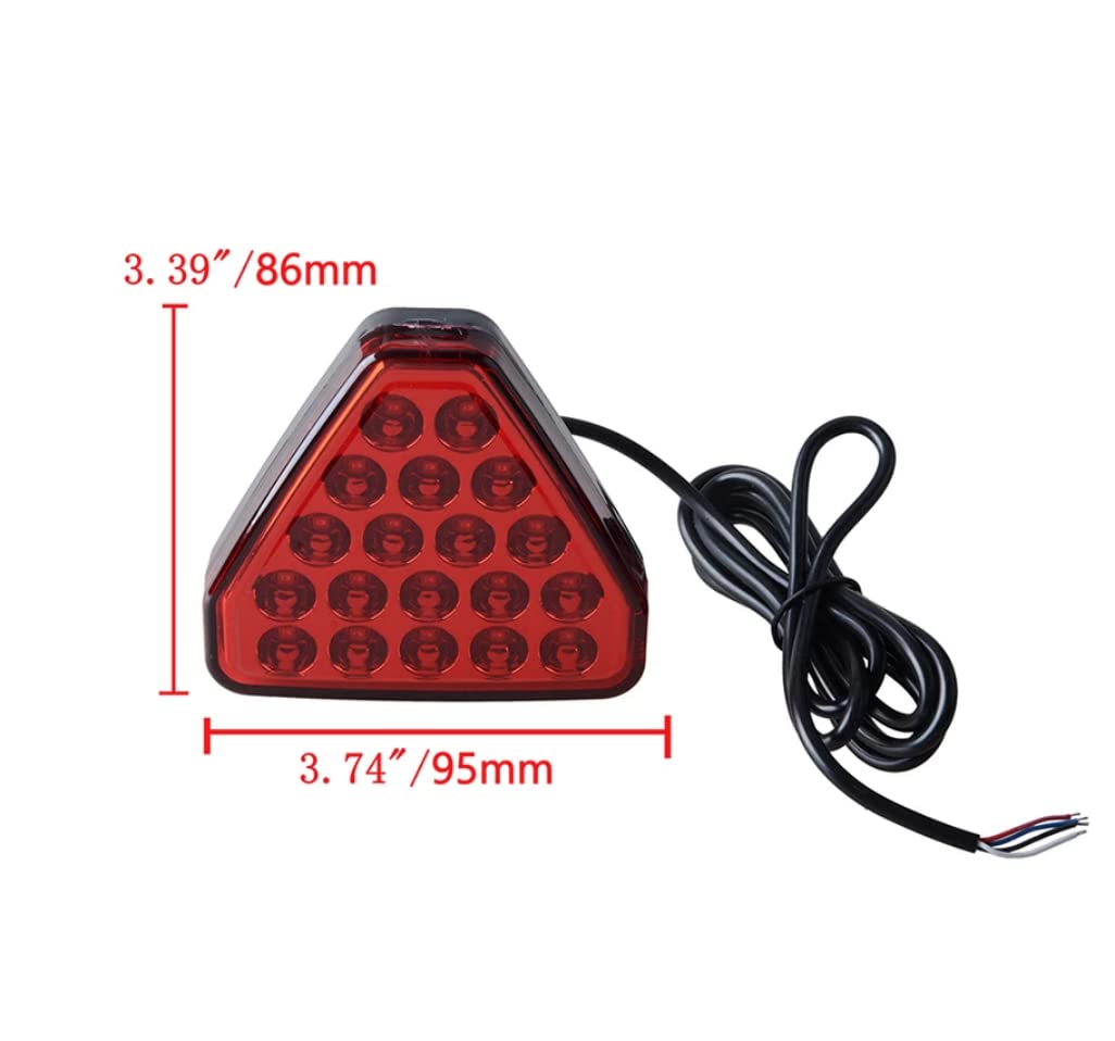 F1 RED TRIANGLE BRAKE LIGHT FLASHING LED Rear 3rd Third Brake light Strobe Flashing Tail Brake Stop Light-1PC