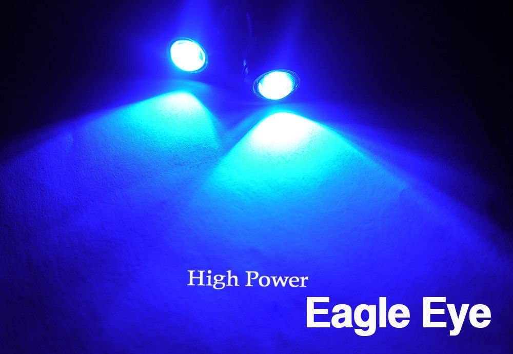 BLUE Eagle Eye Light 18mm Eagle Eye LED Lights 9W DRL Daytime Running Lights Backup Reversing Parking Signal Automobiles Lamps for Motorbike LED Universal Light