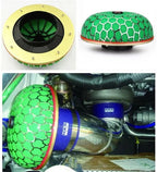 Green Mushroom Filter Cold Air Intake Short Turbo Filter High Flow Universal Sponge Honeycomb Mesh Air Filter Mushroom Head Air System Retrofitted Auto Accessories