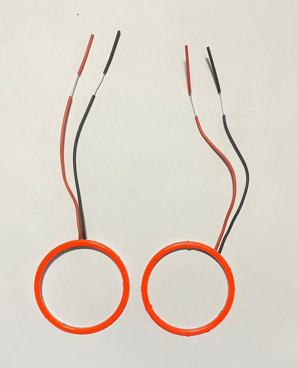 60MM 1PC Red & 1PC Blue Cotton COB Ring CAR Bike 60MM DRL Daytime Running Light Attractive Led Ring Bike COB LED Angel Eyes Universal for Cars & Bikes Halo Ring DRL Halo Ring