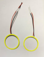 60MM 1PC Red & 1PC Blue Cotton COB Ring CAR Bike 60MM DRL Daytime Running Light Attractive Led Ring Bike COB LED Angel Eyes Universal for Cars & Bikes Halo Ring DRL Halo Ring