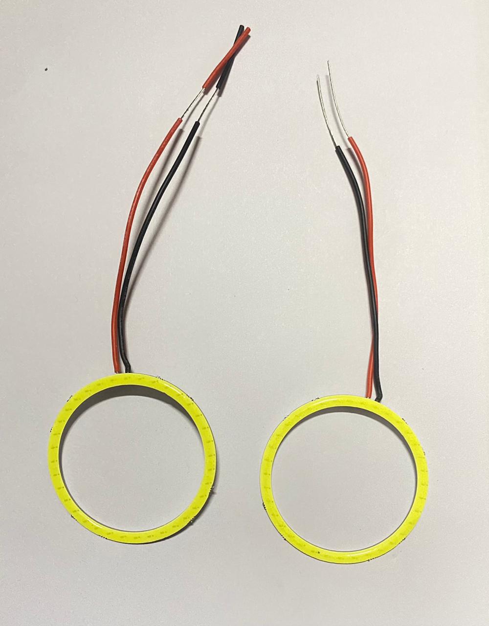 60MM 1PC Red & 1PC Blue Cotton COB Ring CAR Bike 60MM DRL Daytime Running Light Attractive Led Ring Bike COB LED Angel Eyes Universal for Cars & Bikes Halo Ring DRL Halo Ring
