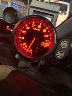 Tiger RPM Meter, Speedometer Tacho Gauge (Black)