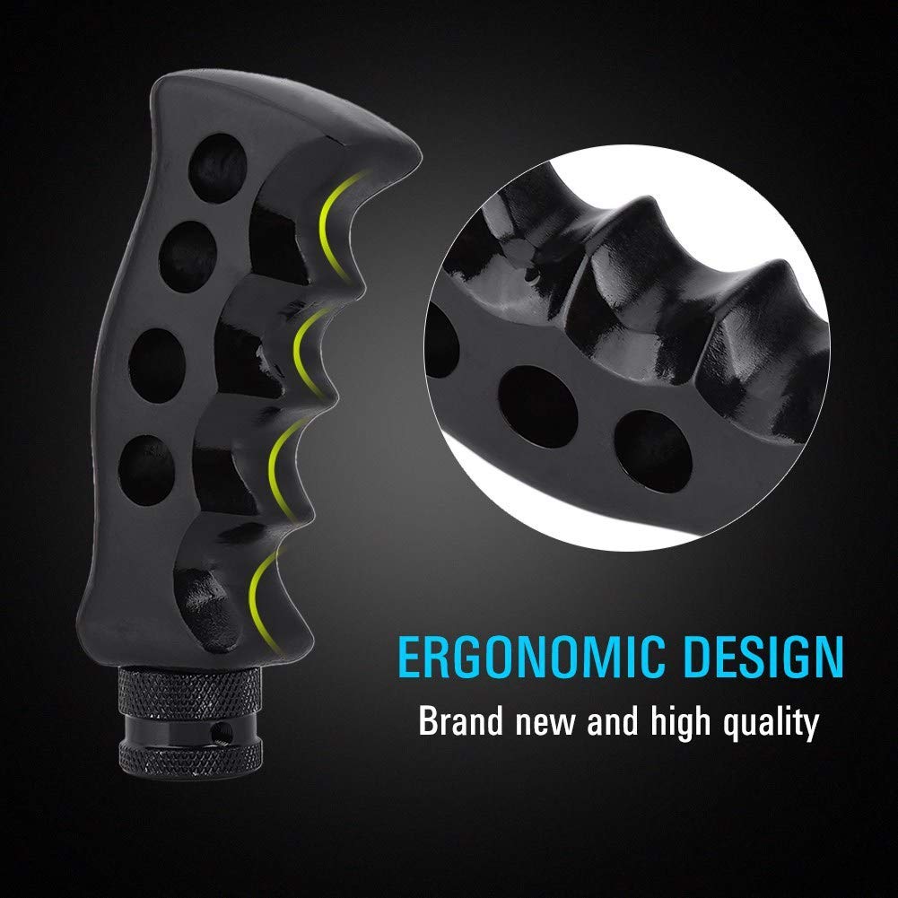 Black Gun Grip Knife Handle Gear Shift Knob Manual Transmission Car Shifter Kit Aluminum Manual Handle Shifter Lever Universal Gear Shifter Auto Accessories