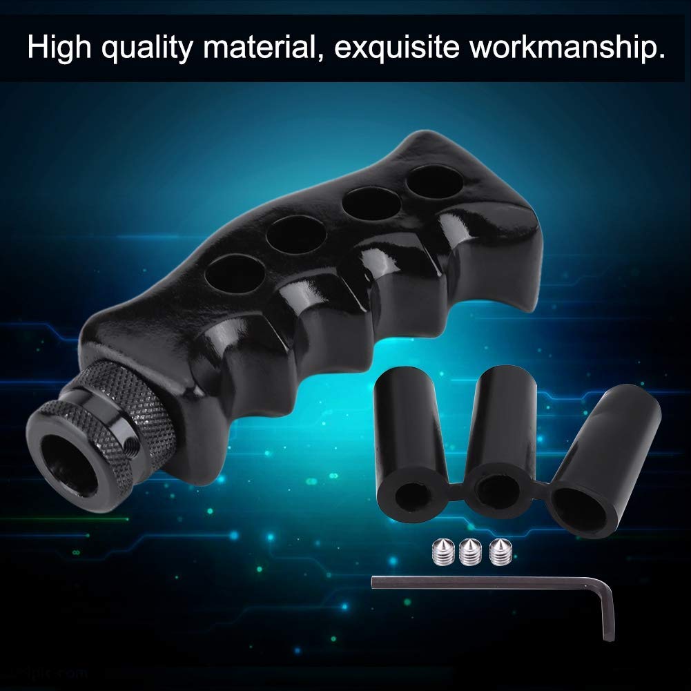 Black Gun Grip Knife Handle Gear Shift Knob Manual Transmission Car Shifter Kit Aluminum Manual Handle Shifter Lever Universal Gear Shifter Auto Accessories