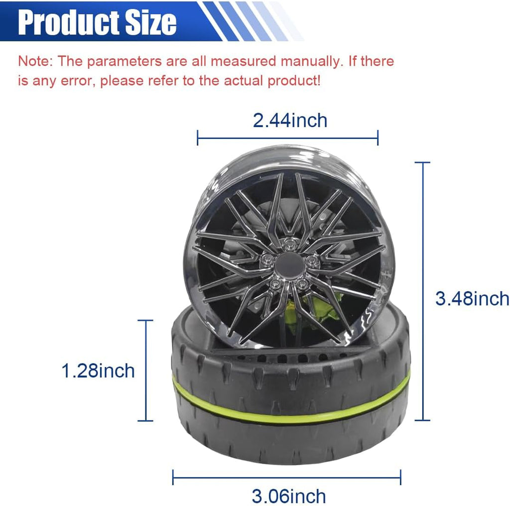 GREEN Alloy Solar Automatic Revolving Wheel AC Vent Perfume Car Air Freshener Perfume With Organic Fragrance Environment Friendly