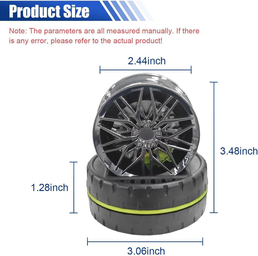 GREEN Alloy Solar Automatic Revolving Wheel AC Vent Perfume Car Air Freshener Perfume With Organic Fragrance Environment Friendly