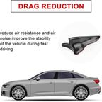10Pcs Black Style 2 Fin Air Vortex Generator Diffuser Shark Fin Set Kit Compatible with Spoiler Roof Wing Pointed 10PC Auto Accessories for Car Decoration