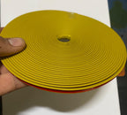 (YELLOW TYRE Guard) Car Tyre Guard Edge Protector Universal Beading Alloy Wheel Edge Ring Rim Protectors Tyres Tire Guard Rubber Moulding Sticker Attractive Strip