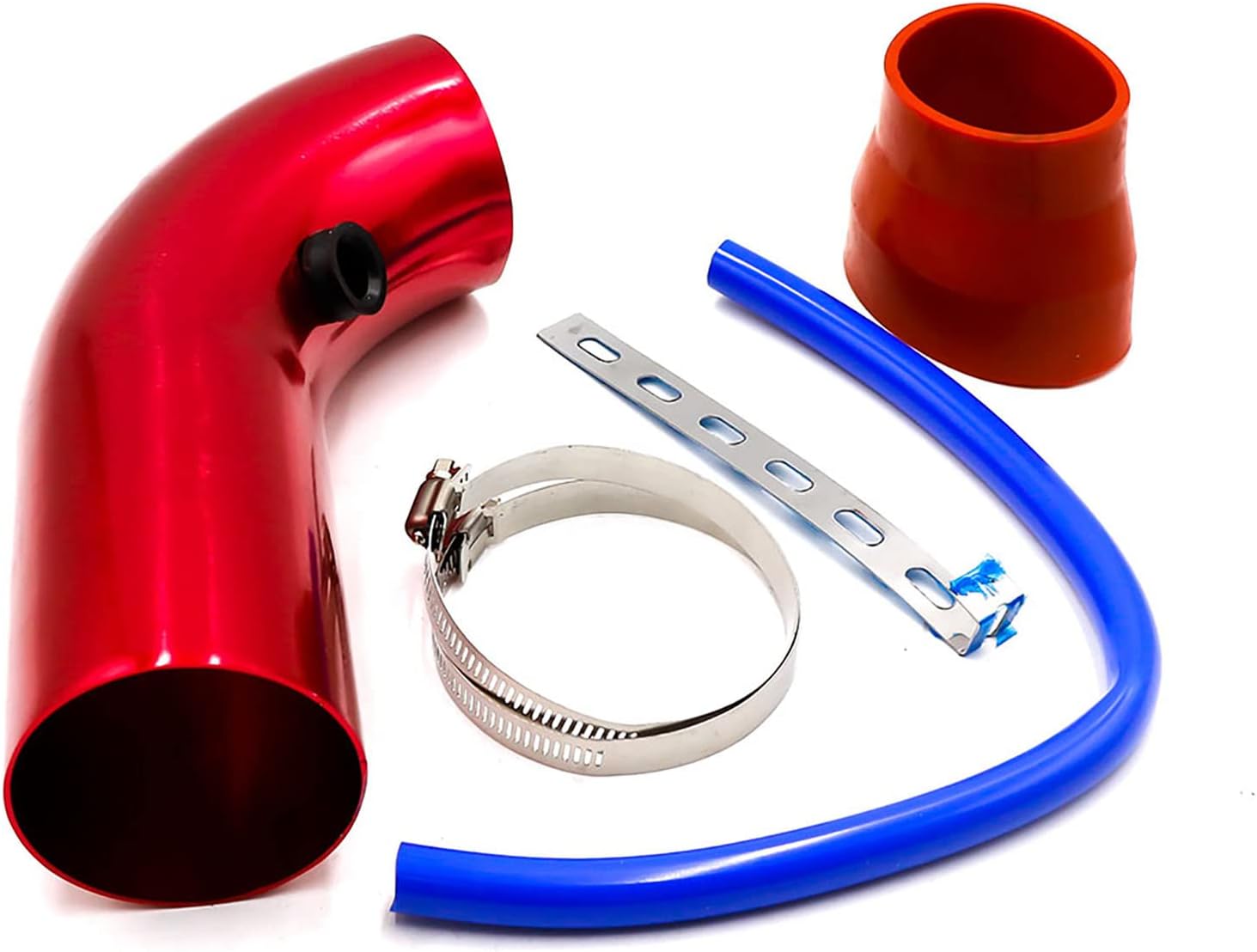 KN CAR METAL INTAKE AIR FILTER + Cold Air Intake Pipe 3Inch Universal Performance Car Cold Air Intake Turbo Filter Aluminum Air Filter Induction Flow Hose Pipe Universal Kit
