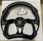MOMO FULL D SHAPE STEERING Look Rally Race Off Road with HUB Free 12INCH Universal Steering Wheel for Sports Car