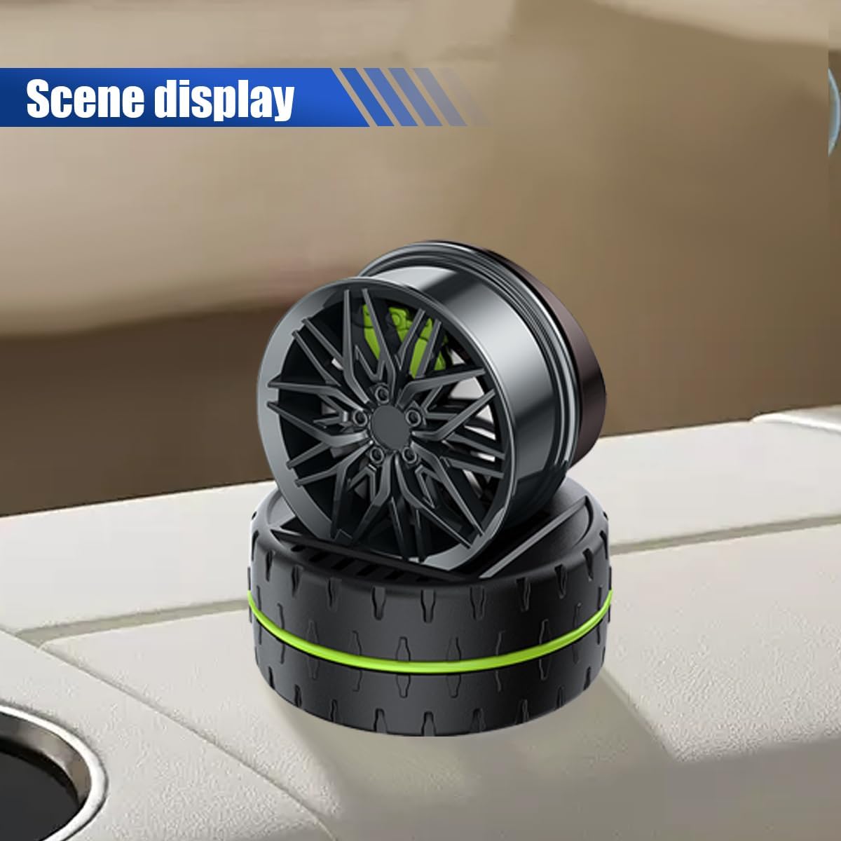 Alloy Solar Automatic Revolving Wheel AC Vent Perfume Car Air Freshener Perfume With Organic Fragrance Environment Friendly