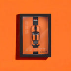Orange 3D Diecast Model Car Frame Diecast Metal Car Interactive Wall Decor with Openable Doors, Pull Back Display Car