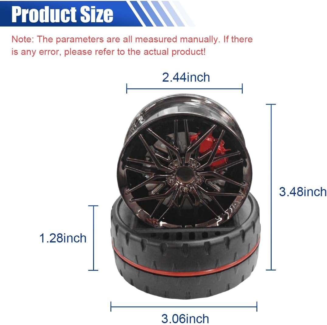 RED Alloy Solar Automatic Revolving Wheel AC Vent Perfume Car Air Freshener Perfume With Organic Fragrance Environment Friendly