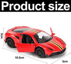 RED Mini Car Model Drifting Car with Self Adhesive Base Alloy Initial Dashboard Decor Sporty Mini Car Model for Decoration