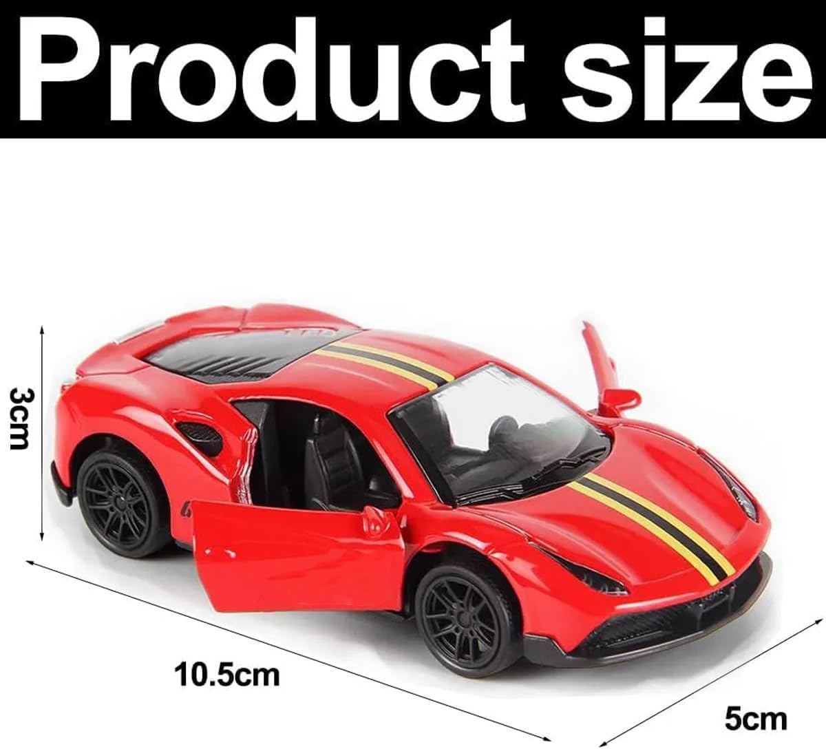 RED Mini Car Model Drifting Car with Self Adhesive Base Alloy Initial Dashboard Decor Sporty Mini Car Model for Decoration