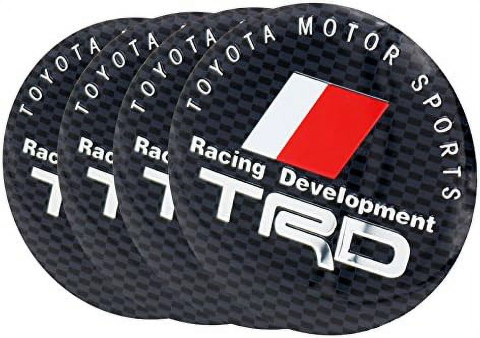 TRD Sport RED Line Logo Wheel - (56mm 2INCH) Abarth Sign Emblem Car Wheel Center Hub Cap Caps Badge Sticker Decal Sticker