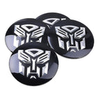 4pcs TRANSFOMER TRANSFOMERS Sign Emblem Car Wheel Center Hub Cap Caps Badge Sticker Decal