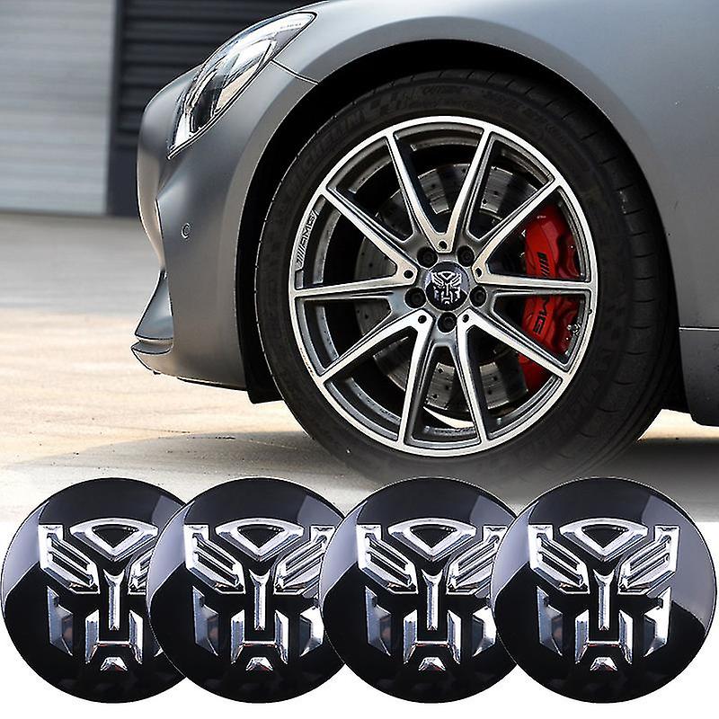 4pcs TRANSFOMER TRANSFOMERS Sign Emblem Car Wheel Center Hub Cap Caps Badge Sticker Decal