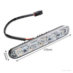2 in 1 Car DRL 6 LED MATRIX WITH Turn Indicator Function Daytime Running Lights (2pc, 12V DC)