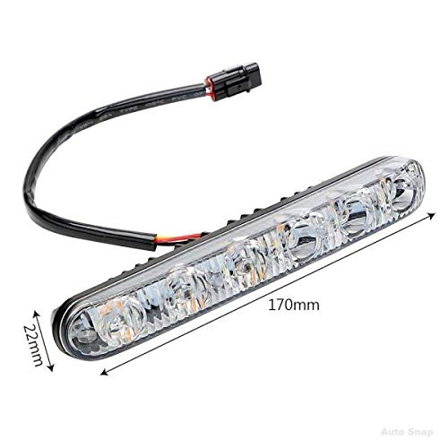 2 in 1 Car DRL 6 LED MATRIX WITH Turn Indicator Function Daytime Running Lights (2pc, 12V DC)