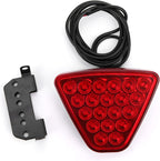 F1 RED TRIANGLE BRAKE LIGHT FLASHING LED Rear 3rd Third Brake light Strobe Flashing Tail Brake Stop Light-1PC